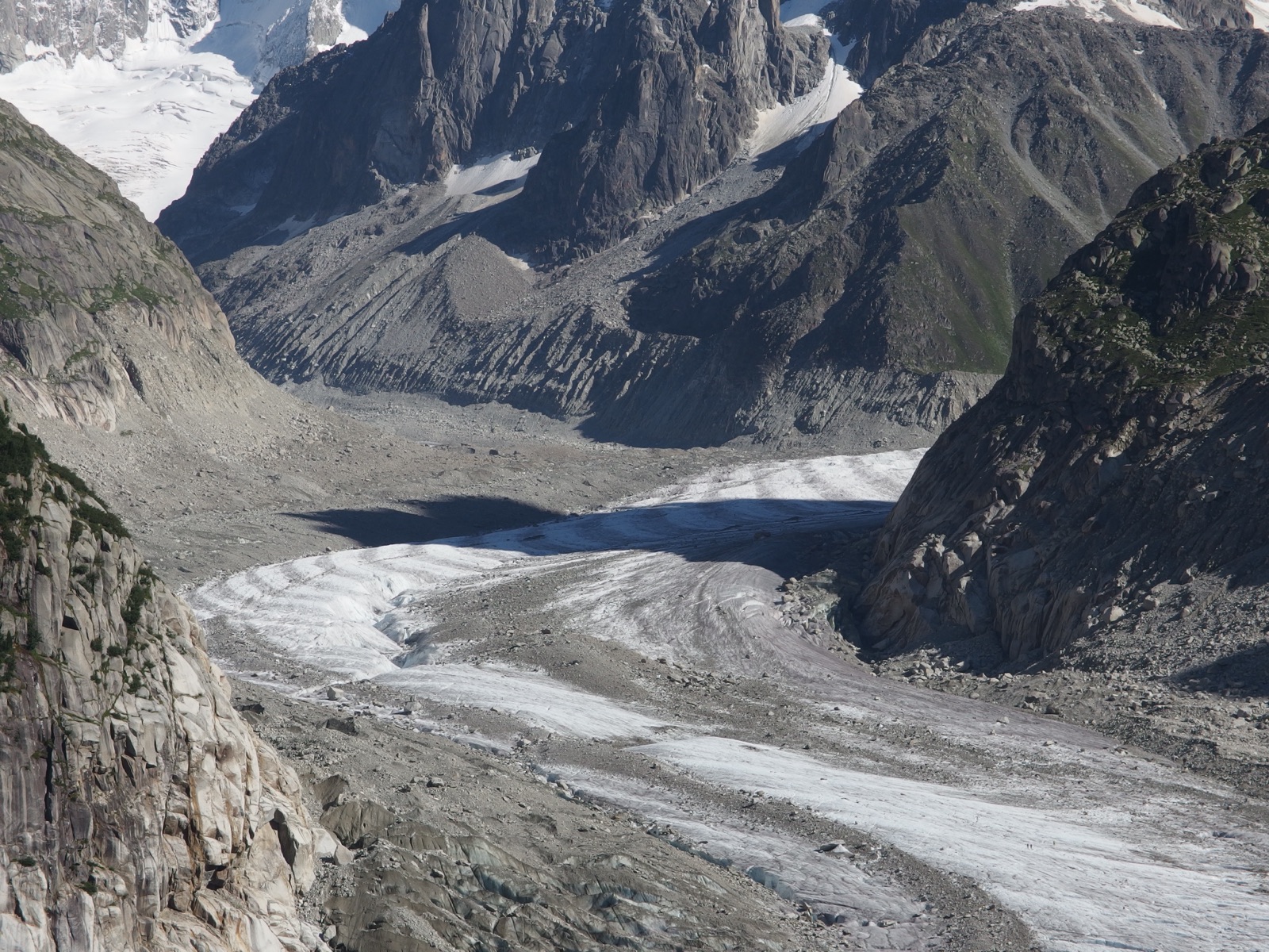 The Mer de Glace glacier viewed from Montenvers
