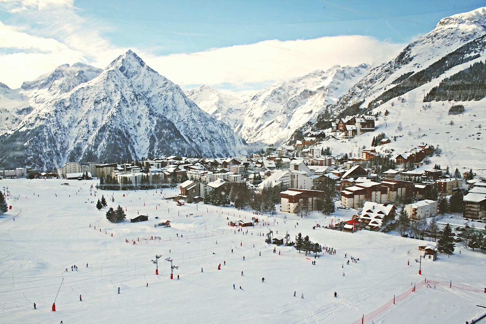 A Tarentaise valley village beneath snow-covered peaks